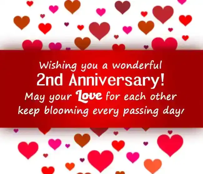 Happy 2nd Anniversary Wishes for Couple