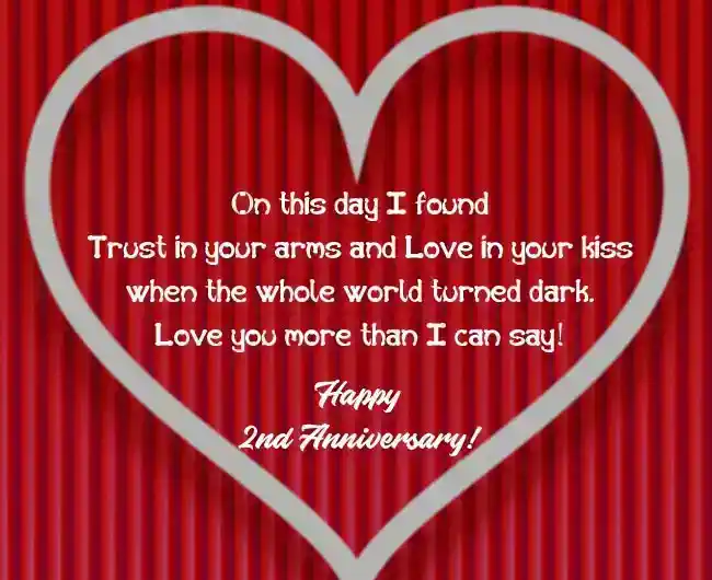 2nd Anniversary Messages For Boyfriend
