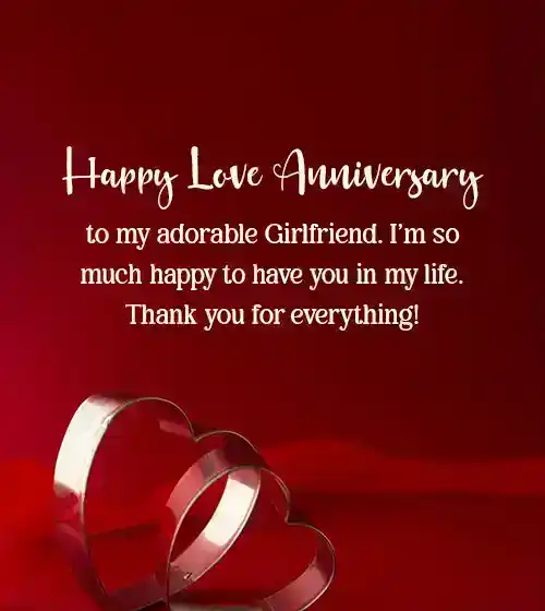 relationship anniversary wishes for gf
