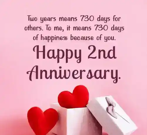 2nd anniversary message for girlfriend