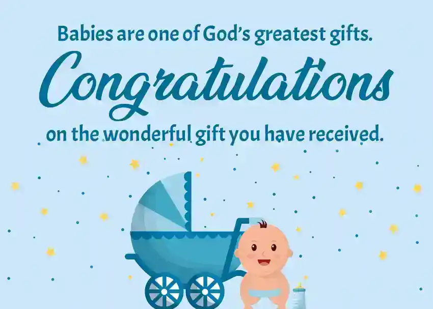 baby shower message card
