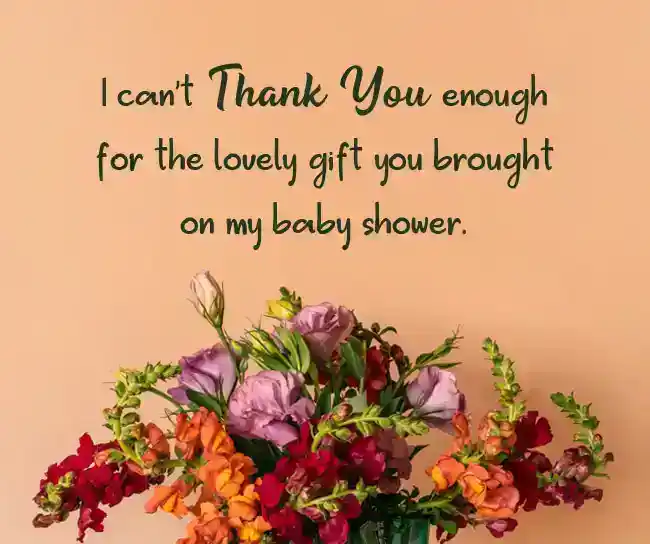 thank you message for baby shower gift