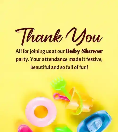 Thank You For Attending My Baby Shower