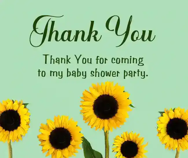 baby shower thank you wording