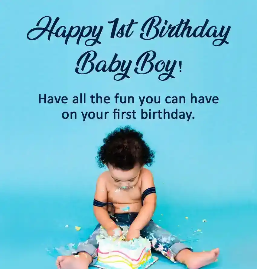 1st birthday wishes for boy