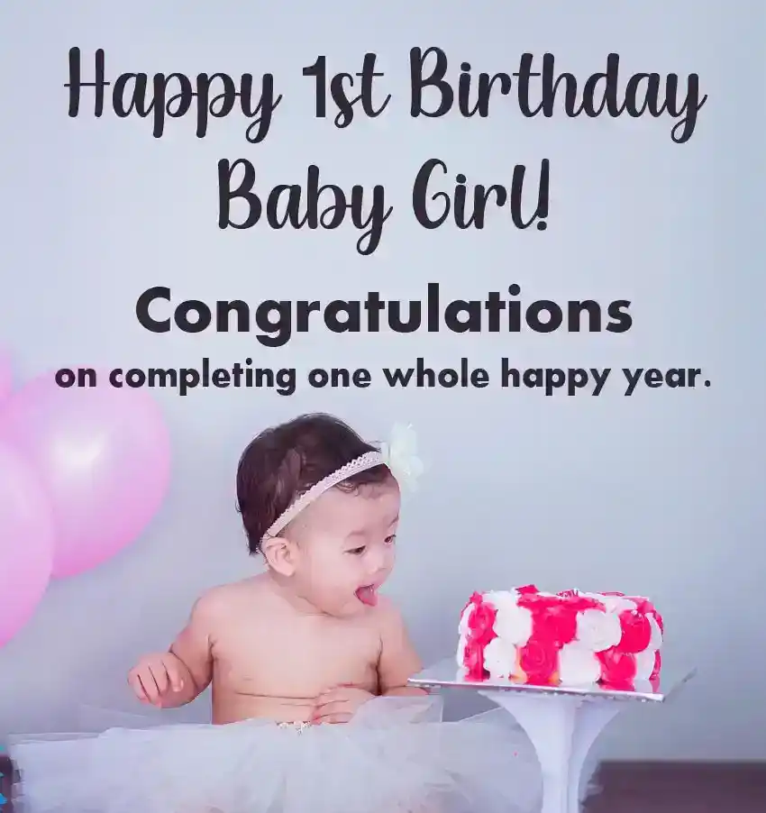 1st birthday wishes for girl