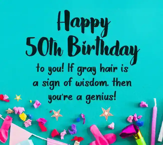 funny 50th birthday wishes