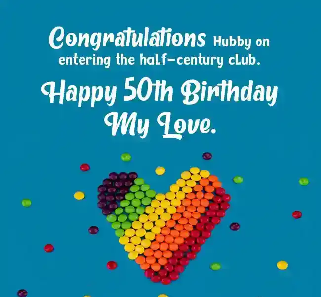 50th birthday wishes for husband