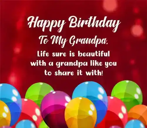 Birthday Wishes for Grandfather from Grandson