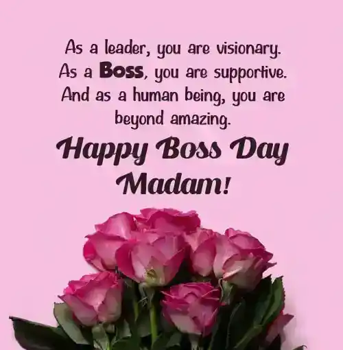 Boss Day Wishes for Female Boss