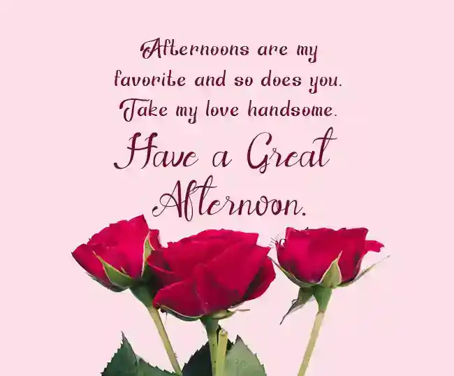 good afternoon messages for him
