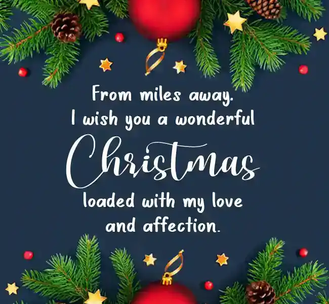 christmas message for him long distance