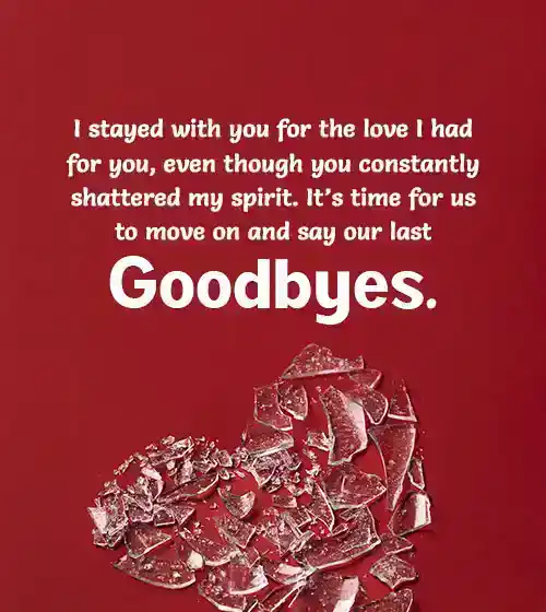 Goodbye Message for Him After Breakup