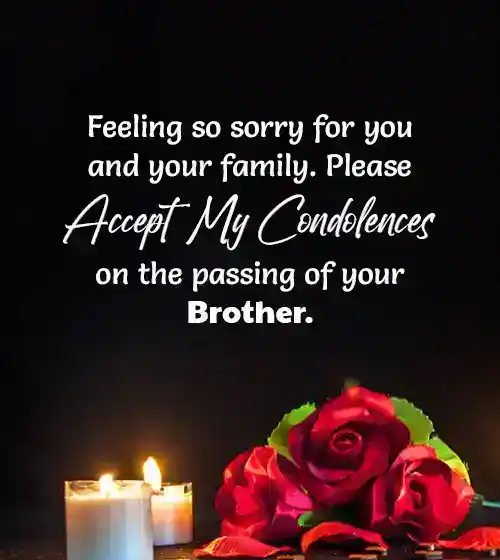 condolences for loss of brother