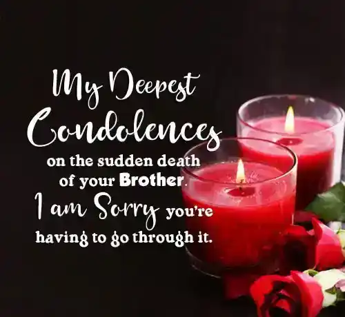 condolence message on death of brother