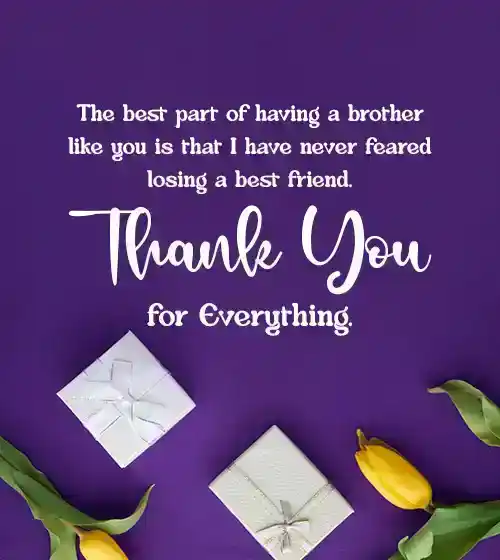 appreciation message to my brother