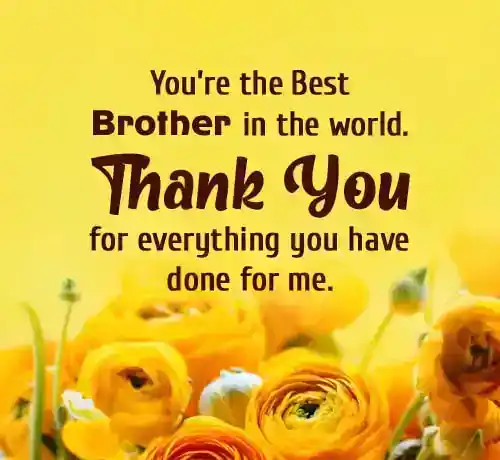 thank you message for brother
