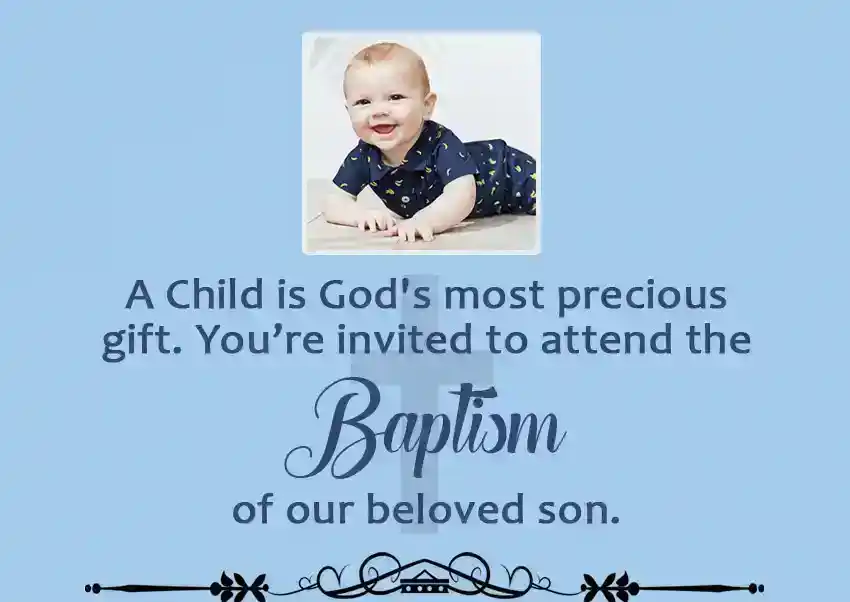 Invitation Card Messages for Christening