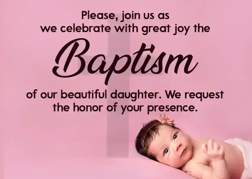 Christening Invitation Messages for Baby Girl