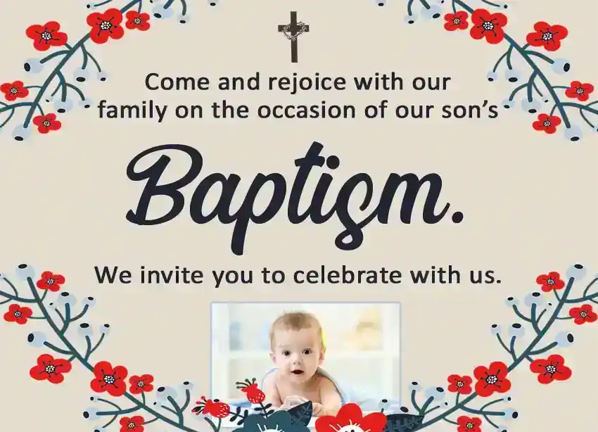 Christening Invitation for Baby Boy