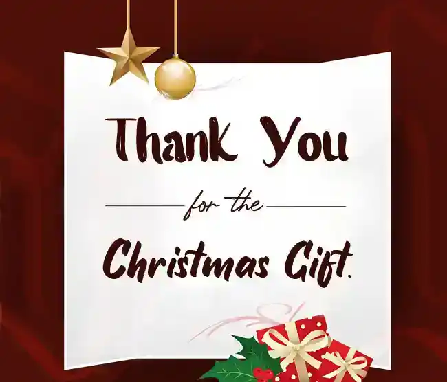 thank you for christmas gift