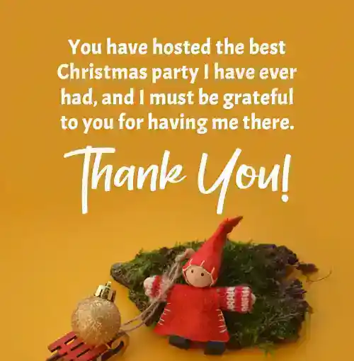 christmas thank you message for invitation