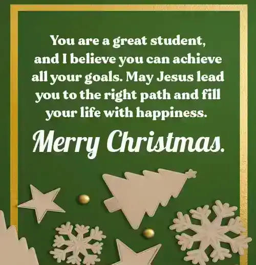 christmas message for students