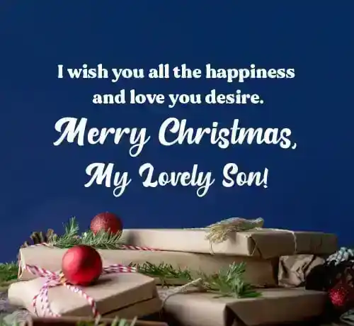christmas message for son