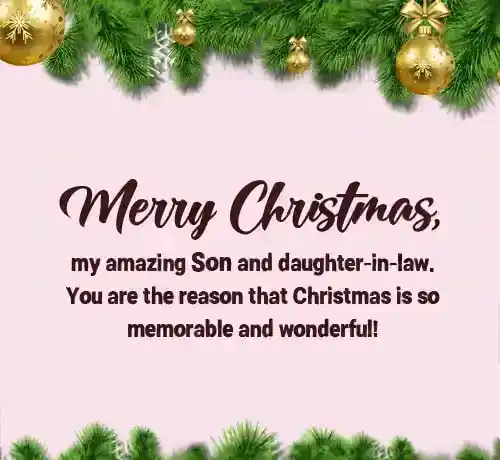 christmas wishes for son and daughter in law