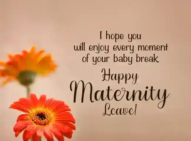 maternity leave farewell message