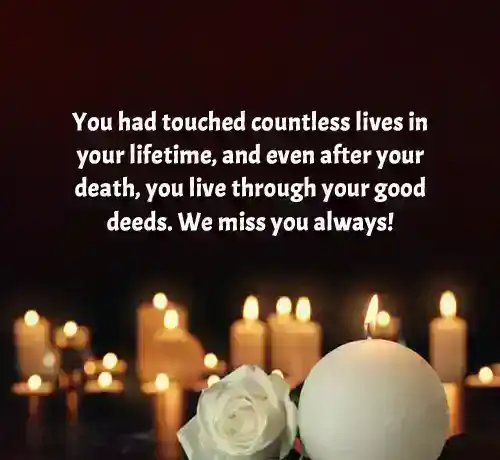death anniversary message
