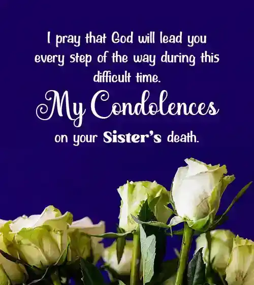 loss of a sister condolences
