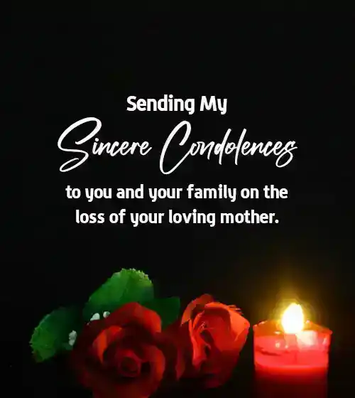 condolences messages for loss of mother