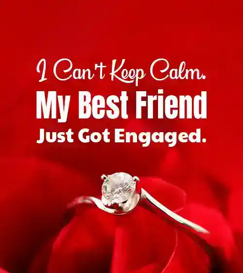 best friend engagement captions