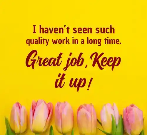 appreciation words for good work