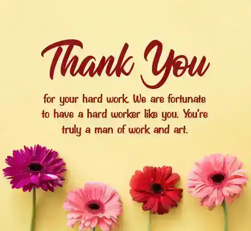 words of appreciation for good work done to boss