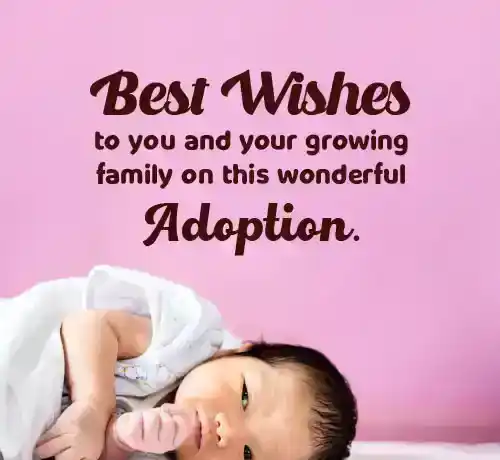 what to write in an adoption card