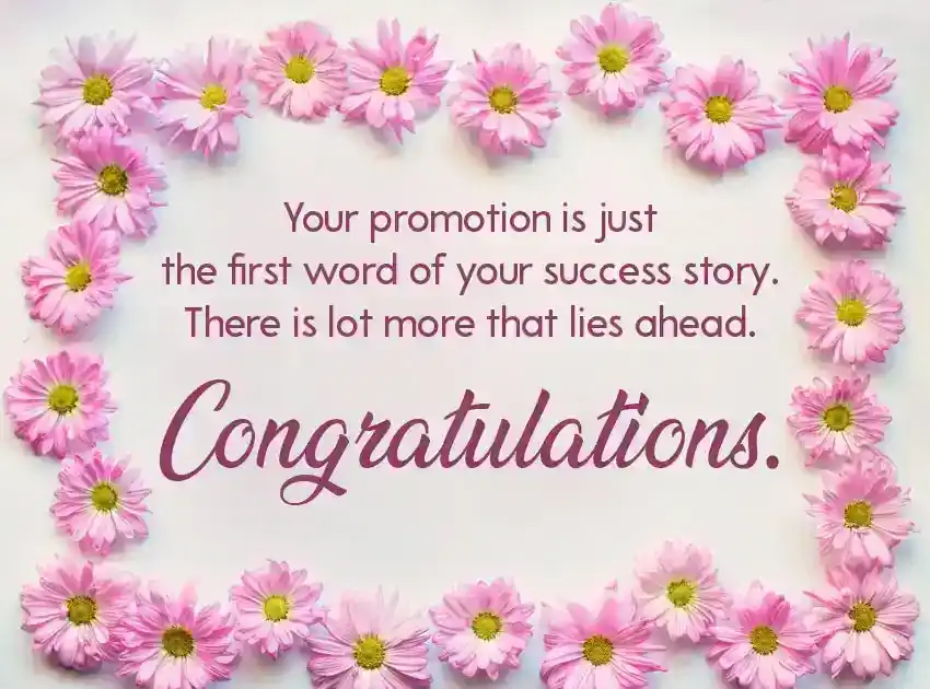 promotion congratulation message