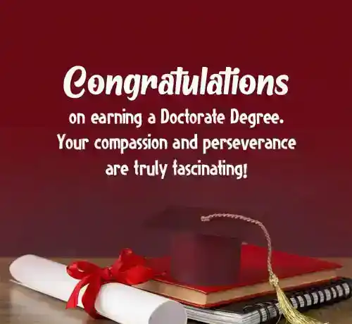 congratulations message for doctor degree