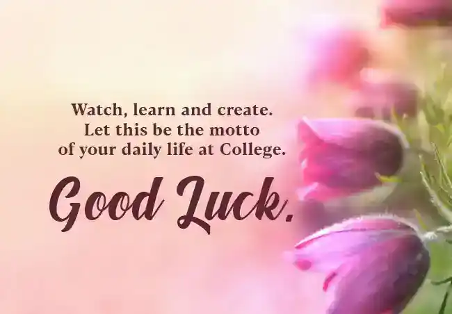 good luck wishes for college