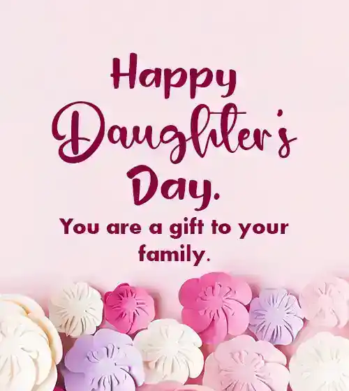 happy daughters day image with short msg