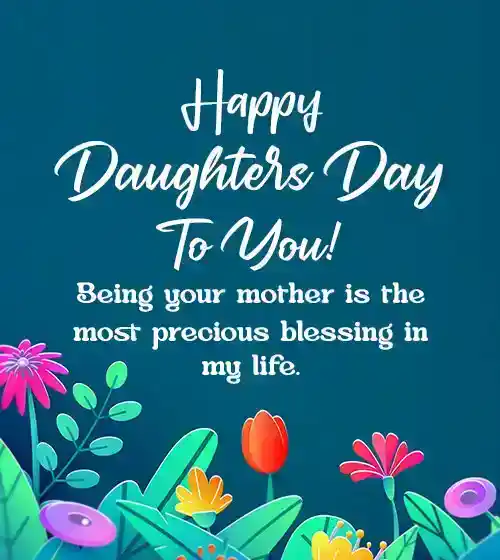 happy daughters day image from mother