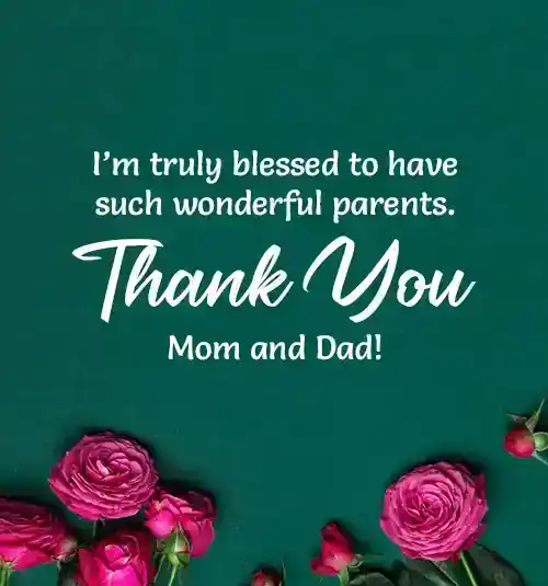 thank you message to parents