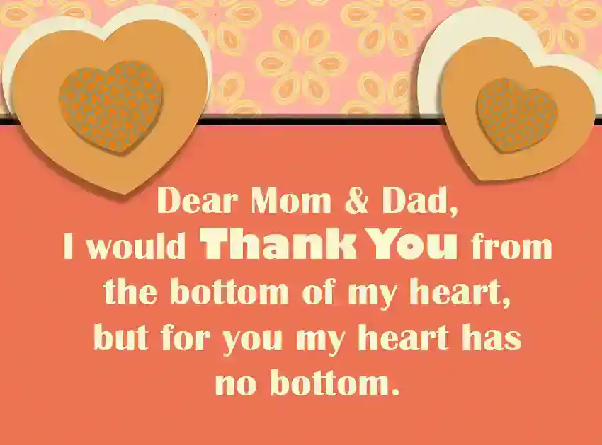 Thank You Card for Mom and Dad