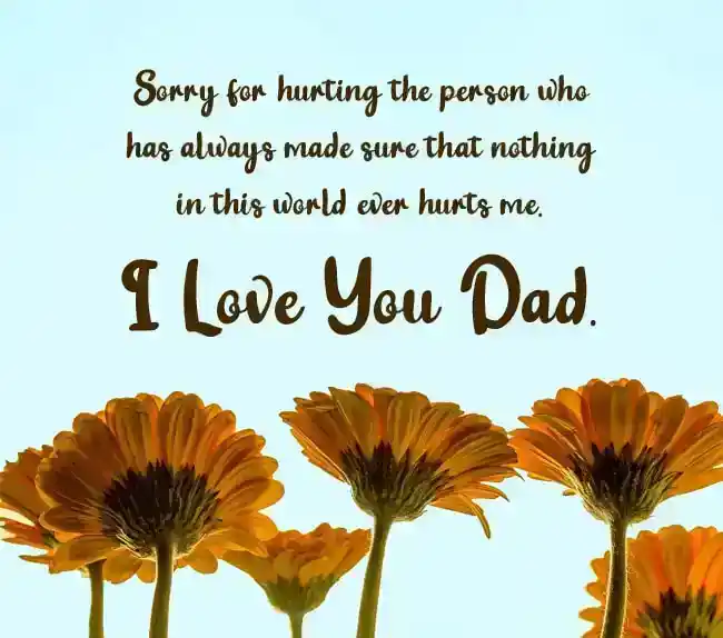 apology message to my dad