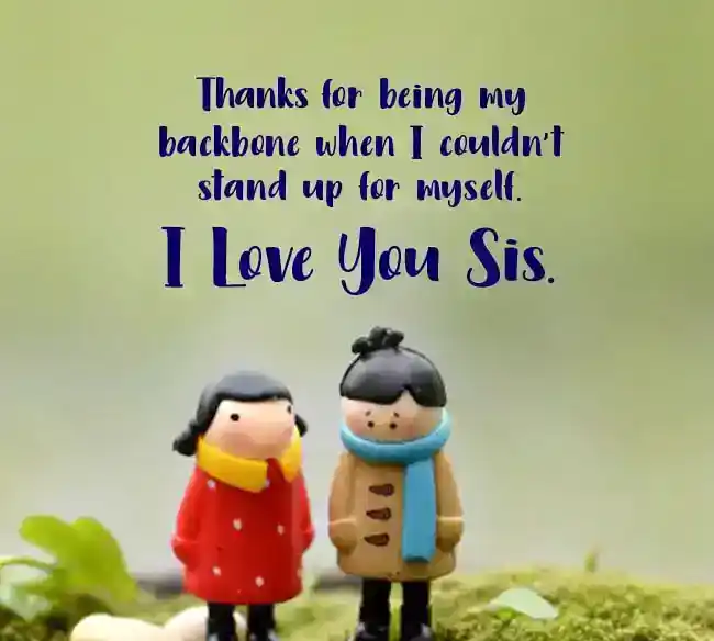 appreciation message for sister