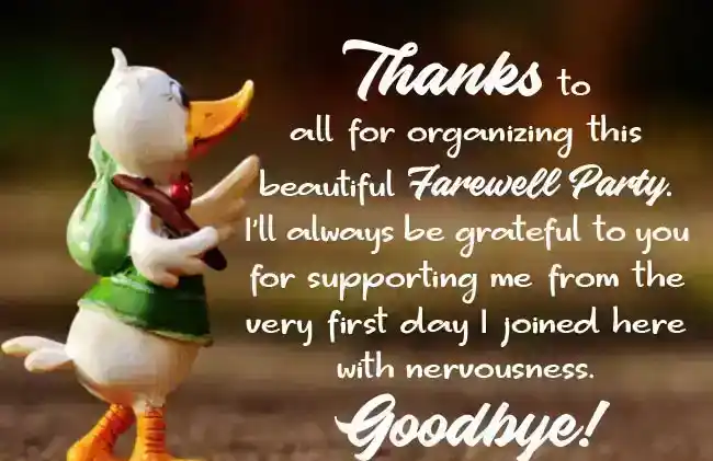 Goodbye Thank You Messages For Farewell Party
