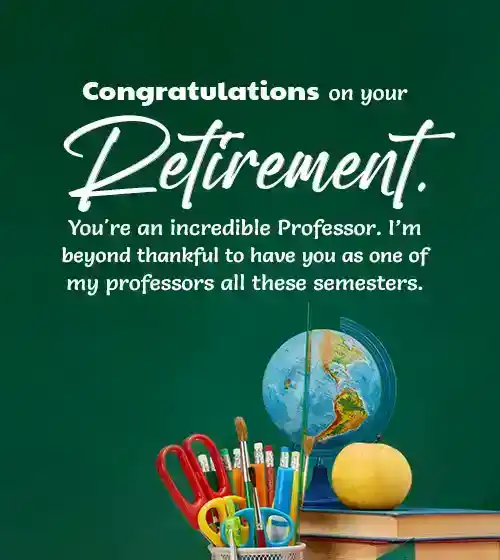 Retirement Wishes for Professor
