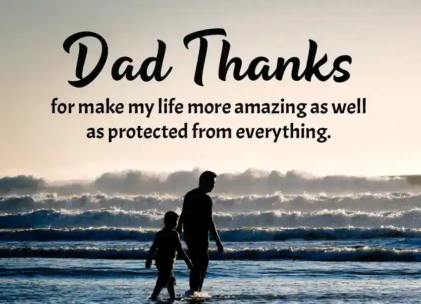 Thank You Message for Dad from Son