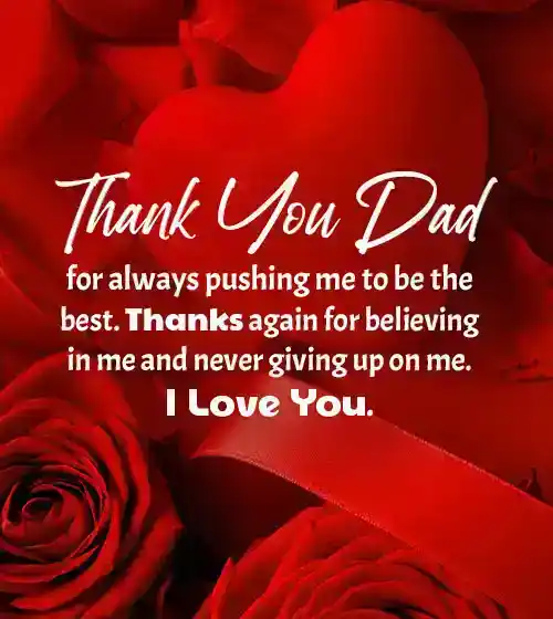 appreciation message to dad